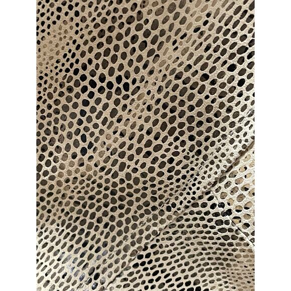 NWOT - Alfani Reptile Print Tan Leather Jacket - Picture 4 of 5